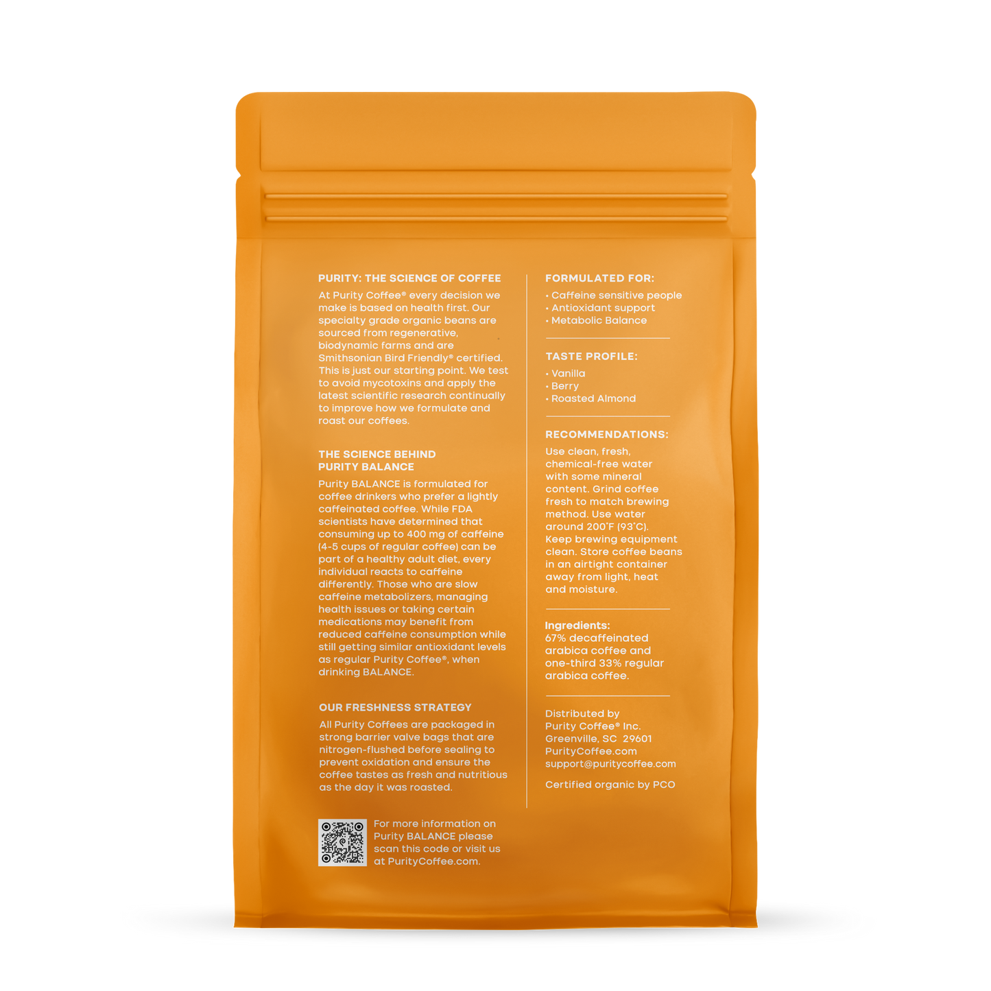 PURITY COFFEE Organic Whole Bean Coffee 12oz